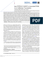 Autoimmune Variant PTPN22 C1858T Is Associated With Impaired Responses To in Uenza Vaccination