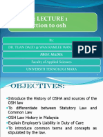 1 Introduction To OSH and History of OSH