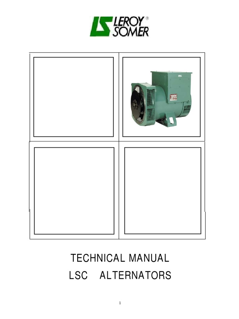 Technical Manual LSC Alternators PDF PDF Electric Motor Power Supply