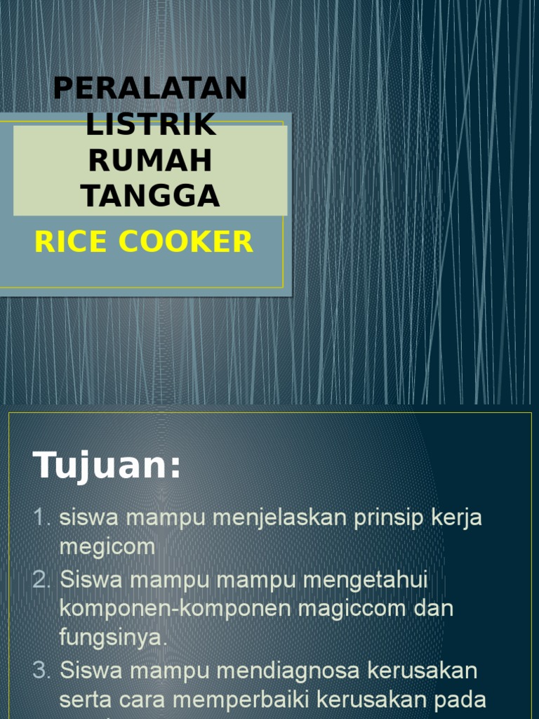 Komponen dan Perbaikan Rice Cooker | PDF