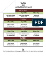 Time Table For MScIT 2018