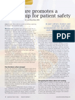 Just Culture Promotes A Partnership For Patient Safety