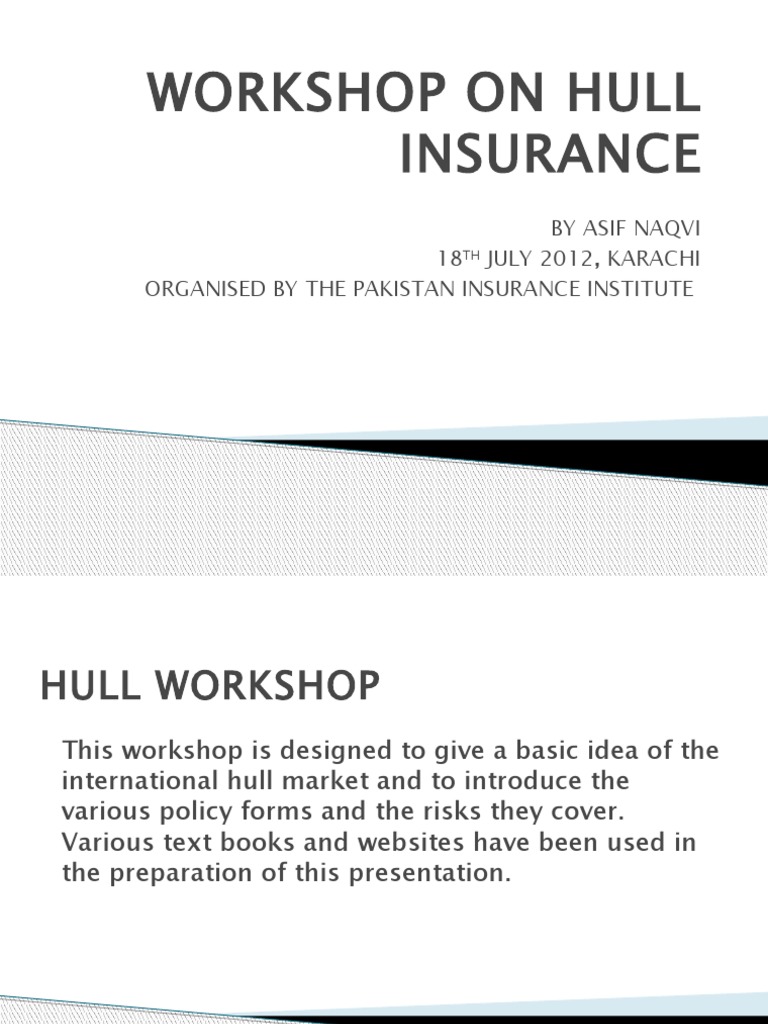 Marine Hull Insurance Presentation PDF Oil Tanker Insurance