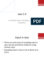 Java 1.4: Accepting Input, Packages, Access Modifiers