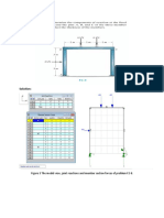 Solution:: Figure 3 The Model View, Joint Reactions and Member Section Forces of Problem F2-8