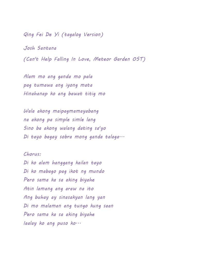 Meteor Garden 2018 Song Lyrics Tagalog Version