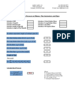 Calculate back pressure for exhaust systems