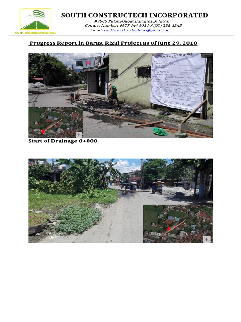 Progress Report of Baras Rizal As of June 29, 2018 | PDF