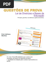 QUESTÕES de PROVA - LDB - Pedagogia Para Concursos
