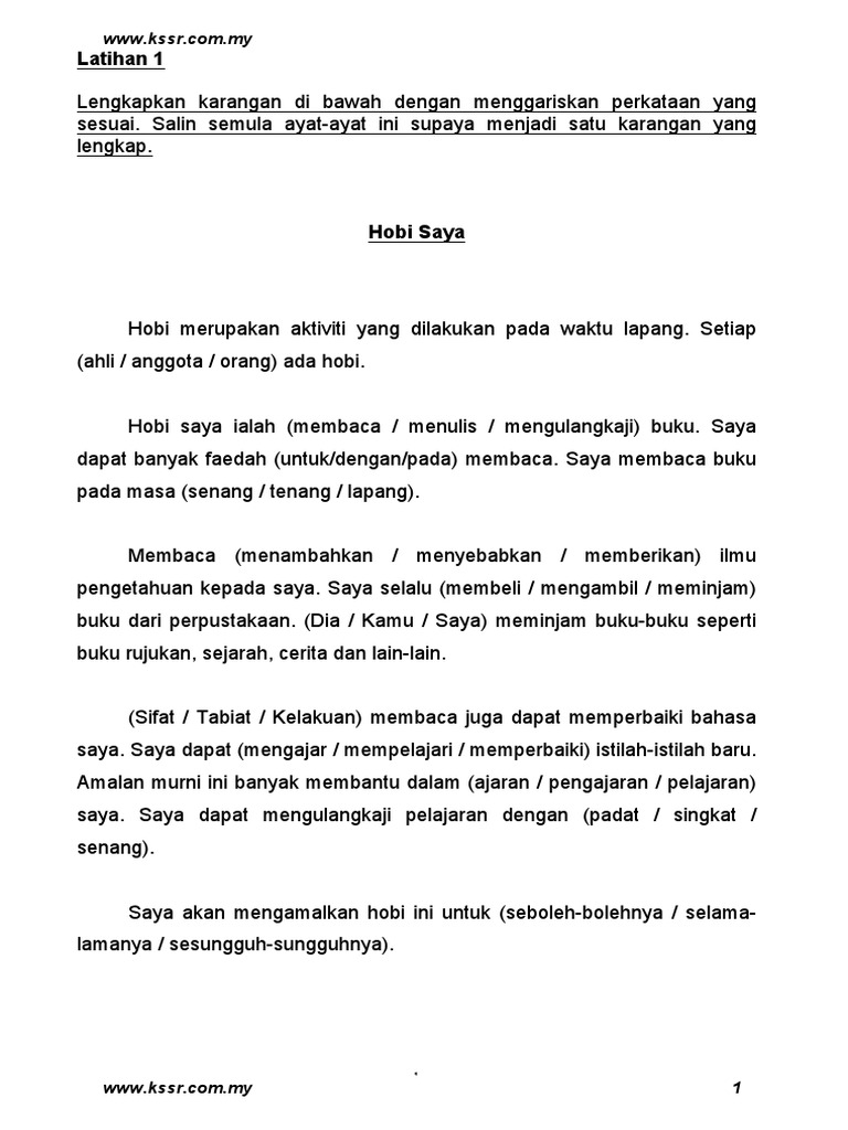 Karangan Isi Tempat Kosong | PDF