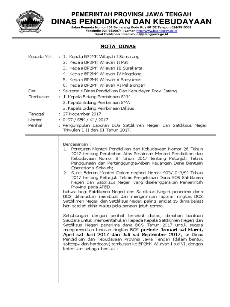Kop Surat Dinas Pendidikan Dan Kebudayaan Provinsi Jawa 