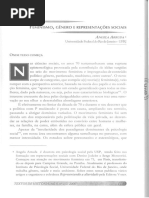 Feminismo, gênero e representacoes sociais