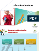 Presentación Del Programa Monitorias Académicas 2018