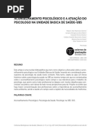 Aconselhamento Psicológico Na UBS