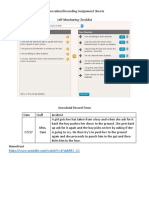 Observation Recording Sheets