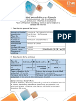 Guía de Actividades y Rúbrica de Evaluación - Fase 4. Proponer Modelos y Técnicas Para Mejorar La Calidad Del Servicio