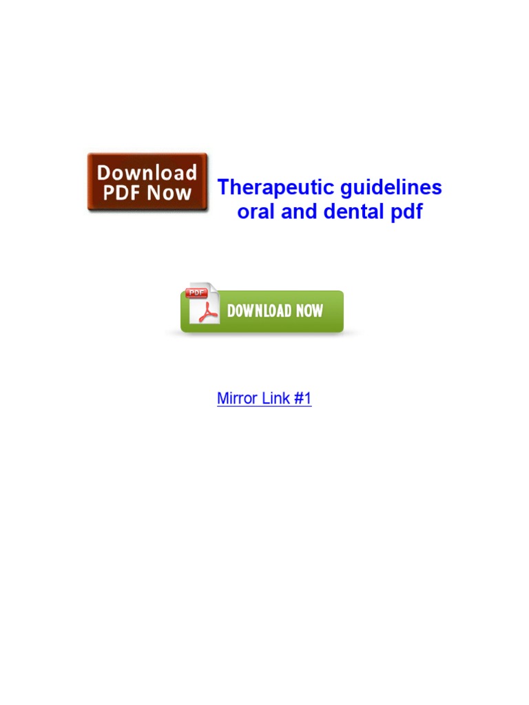 Therapeutic Guidelines Oral and Dental PDF | PDF | Microsoft Windows ...