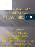 Anis Kegemilangan Kesultanan Melayu Melaka