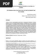 5. a Preservação Do Patrimônio Histórico e Cultural e o Turismo