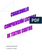 Cuadernillo Lectura Comprensiva de Textos Cortos