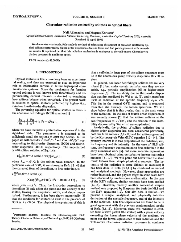 Cherenkov Radiation PDF | PDF
