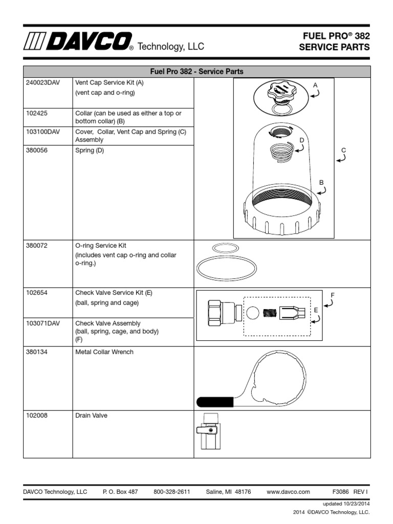 Filtro Davco 382 F3086 PDF Mechanical Engineering Manufactured Goods