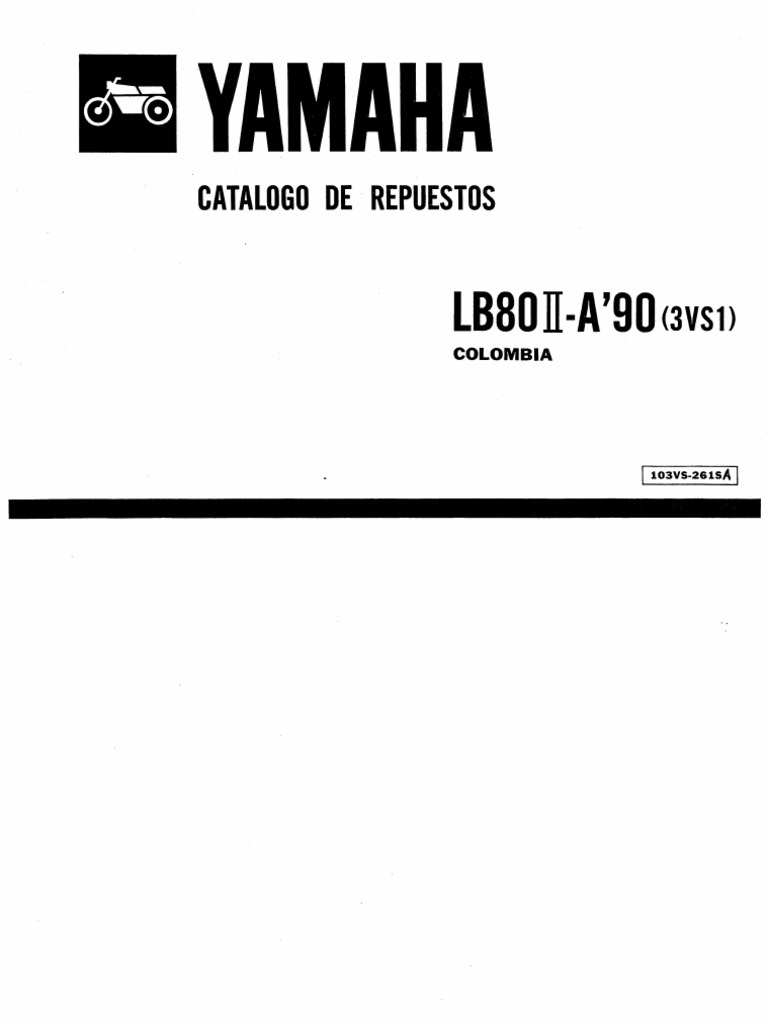 Manual de Despiece para Mecanicos Moto Yamaha Chappy LB 80 2000 PDF | PDF