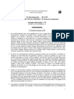 No Discriminación: - 10/11/89. CCPR OBSERVACION GENERAL 18. (General Comments)