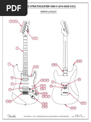 Fender Std Stratocaster HSH 0149200XXX Service Manual