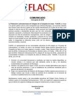 Comunicado Flacsi Nicaragua