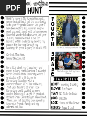 meet the teacher letter