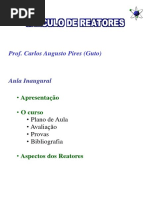 Aula 1 - Calculo de Reatores