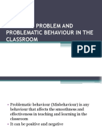 Classroom Discipline and Problematic Behavior