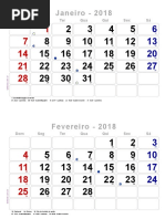Calendário 2018 Para Imprimir _ Webcid