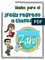 Actividades para El Regreso A Clases