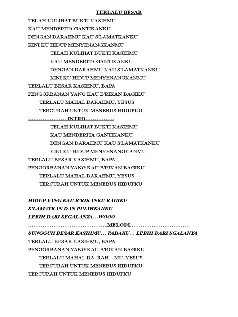 Telah Kulihat Bukti Kasihmu