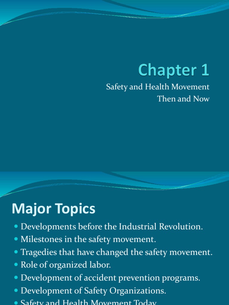 Chapter 1 Safety and Health Movement Then and Now 1 | PDF ...