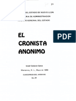 EL CRONISTA ANONIMO - Israel Cavazos Garza PDF