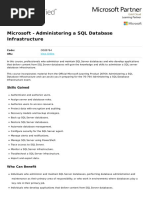 Administering A SQL Database Infrastructure