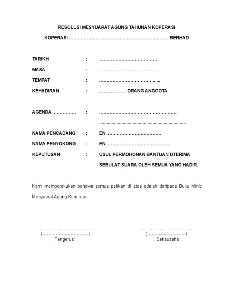 2 Contoh Cabutan Minit Doc