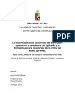 La Introyeccion de La Conciencia Del Dominador Opresor en La Conciencia Del Oprimido y La Formacion de Una Conciencia Etico Critica Del Sujeto Oprimido