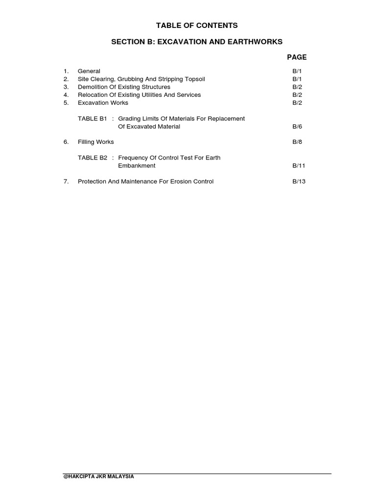 JKR Earthwork Specifications 2014 | PDF | Excavation (Archaeology ...