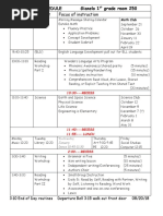 Daily Schedule Gianelo 1 Grade Room 250: Time Subject Focus of Instruction