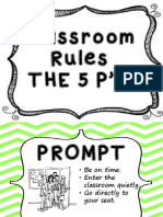 Classroom Rules The 5 P'S