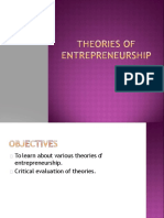 Theories of Entrepreneurship