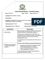 Primary Departmental Meeting Minutes 10-5-2018