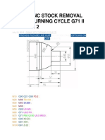 Fanuc CNC Stock Removal Rough Turning Cycle g71 II Example 2