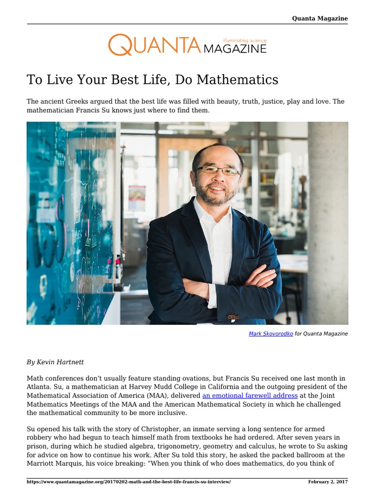 Mathematics for Human Flourishing | PDF | Teaching Mathematics ...