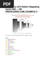 CNC Fanuc G73 Pattern Repeating Cycle CNC