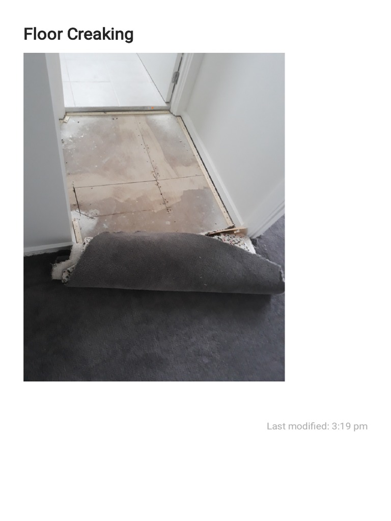 Floor Creaking Last Modified 319 PM PDF